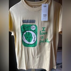 Yellow 'I Love a Pickle' Graphic Tee